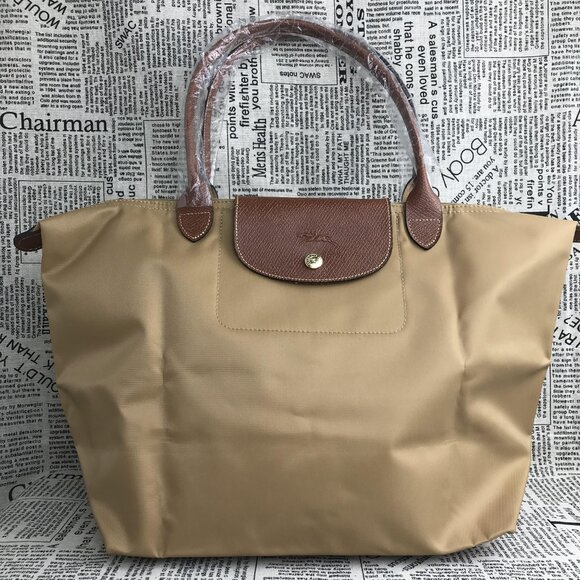 New Longchamp Le Pliage Original Large Shoulder Nylon Bag Tote IN Camel - Picture 6 of 14